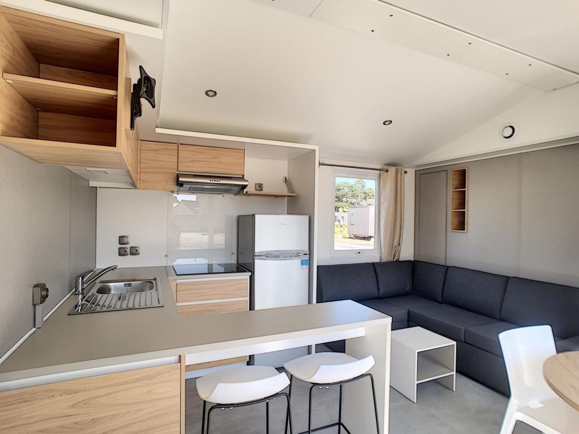 Mobil-Home Confort 4 Pers, 2 Ch, Piscine Chauffee, 200M Plage, Parking, Wifi Gratuit, Animaux Ok - Fr-1-361A-32 Jullouville-les-Pins Kültér fotó